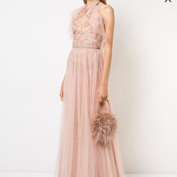 Marchesa Notte Embroidered Blush Gown - Picture 5 of 5